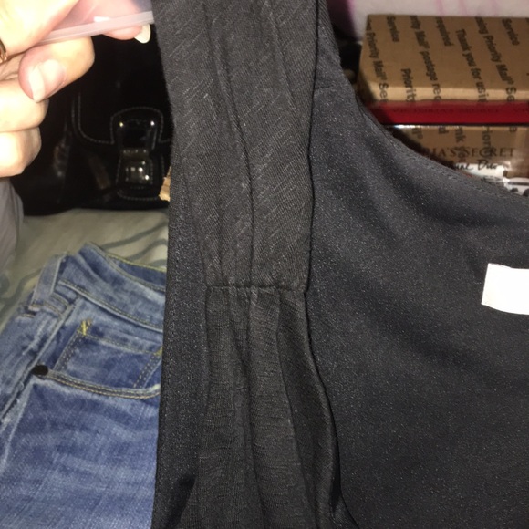 Loft NWOT M black v neck dress - Picture 4 of 7